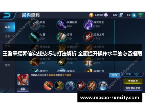 王者荣耀韩信实战技巧与打法解析 全面提升操作水平的必备指南